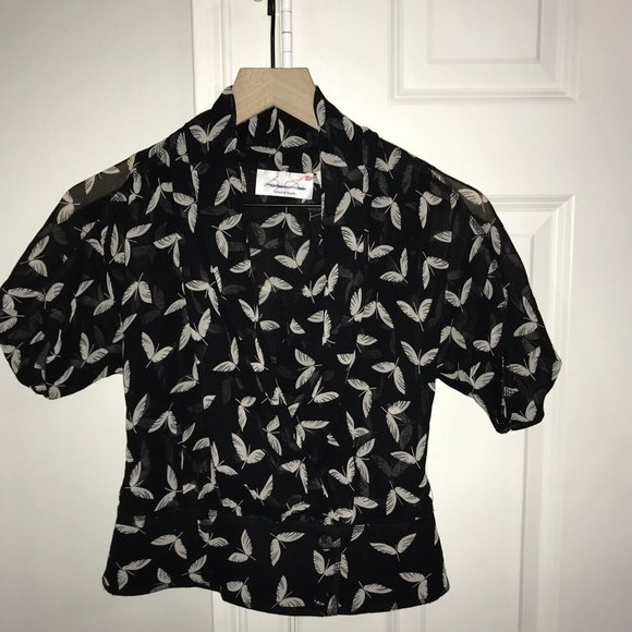 NEW Anthropologie Byron Lars Chiffon Blouse Size 00 Petite  Z208-51 - Picture 1 of 4